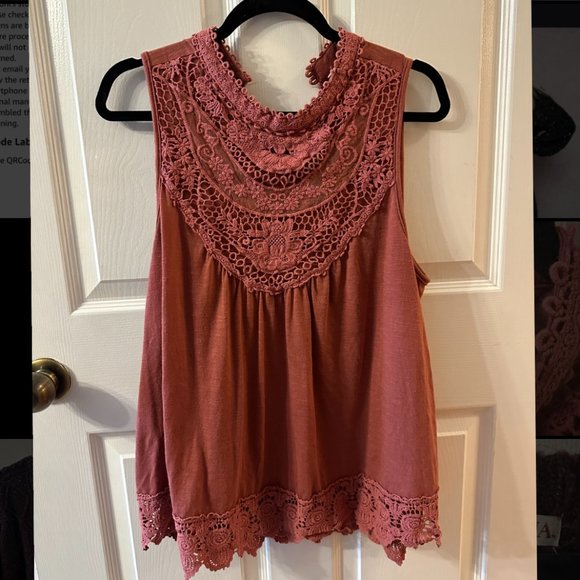 Mauve Lace Xhilaration Tank Top - Picture 1 of 3